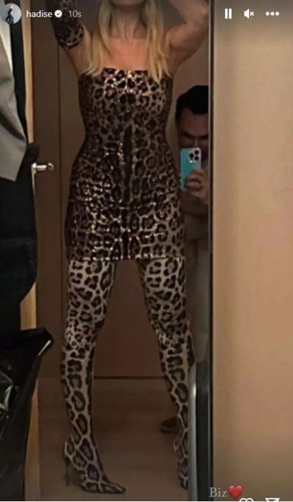 Hadise'nin leopar tarzı gündem oldu!